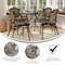Flash Furniture Bordeaux French Bistro Stacking Chair w/Arms, Black/White PE Rattan/Bamboo Print Alum Frame, 4PK 4-SDA-ADS642142-BKWH-NAT-GG - alternate 5